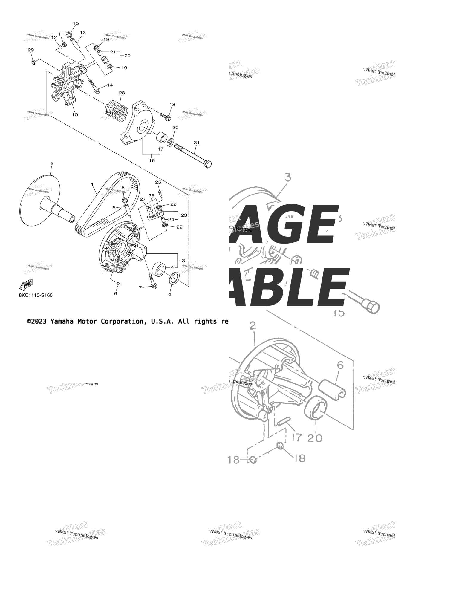 Схема узла Первичный Шкив