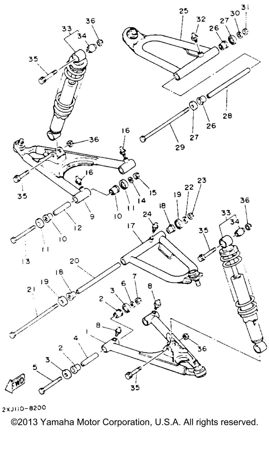 Схема узла Передняяsuspension Wheel