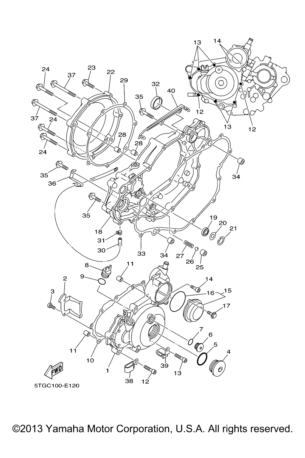 Схема узла Крышка Картера 1