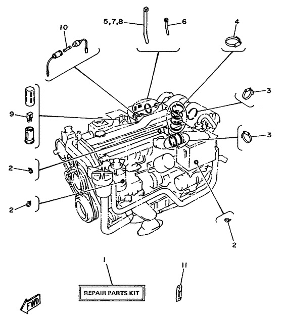 Схема узла Repair Kit 2 Для Yamaha Me420Sti