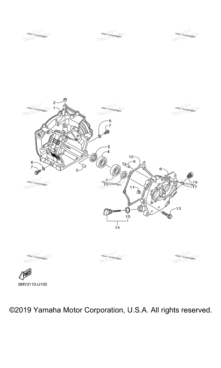 Схема узла Корпус Двигателя
