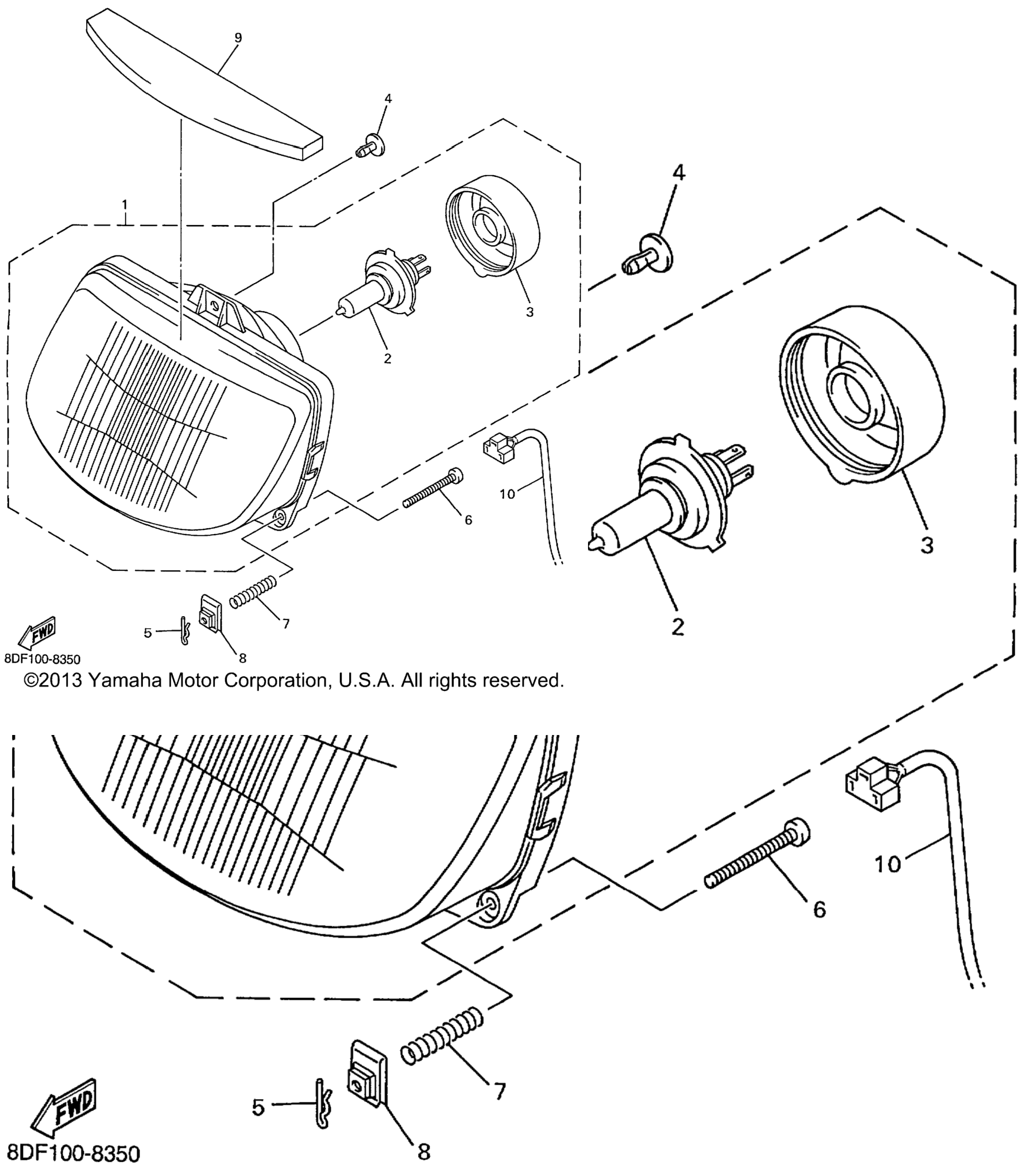 Схема узла Фары