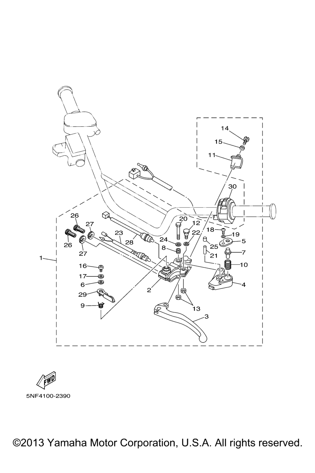 Схема узла Handle Switch. Lever