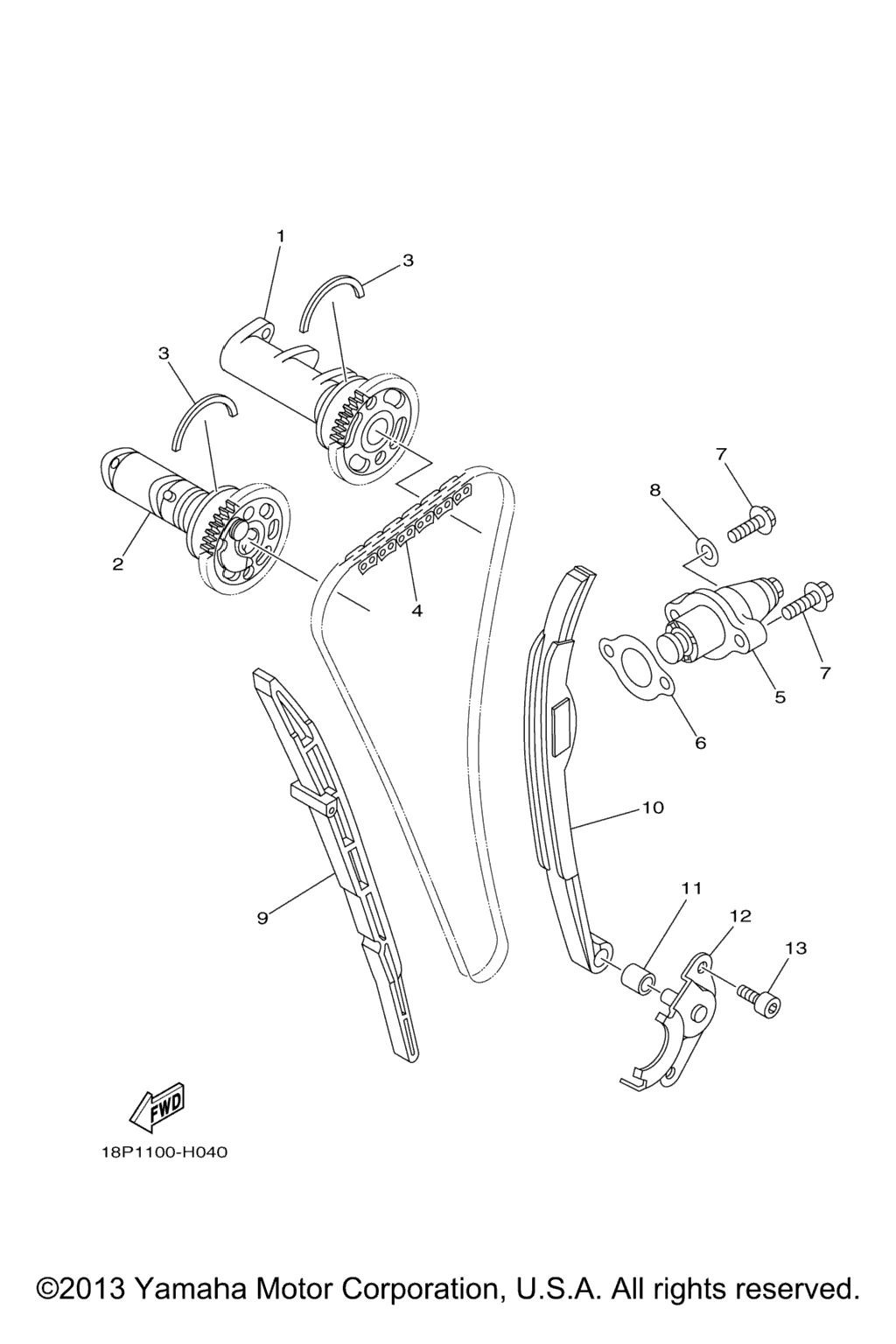 Схема узла Цепь Распределительного Вала