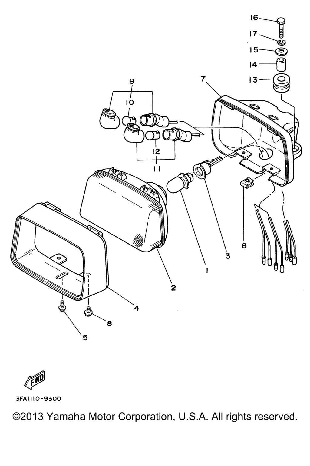Схема узла Фары
