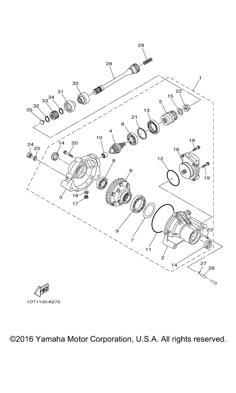 Схема узла Передний Дифференциал