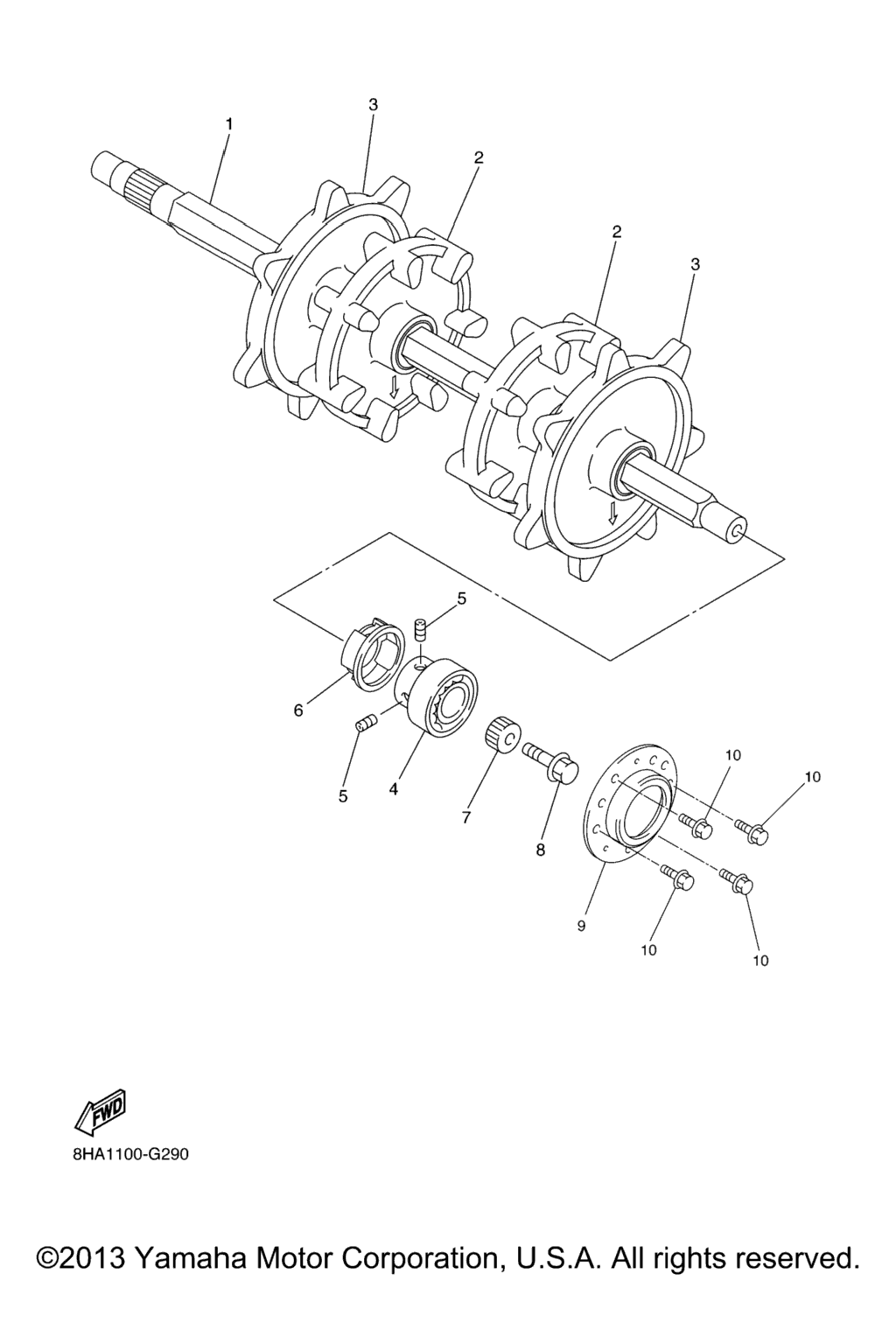 Схема узла Привод Гусеницы 1