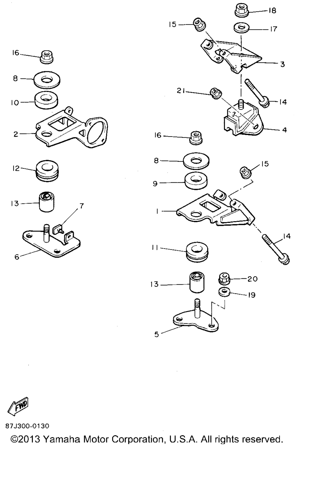 Схема узла Крепление Двигателя