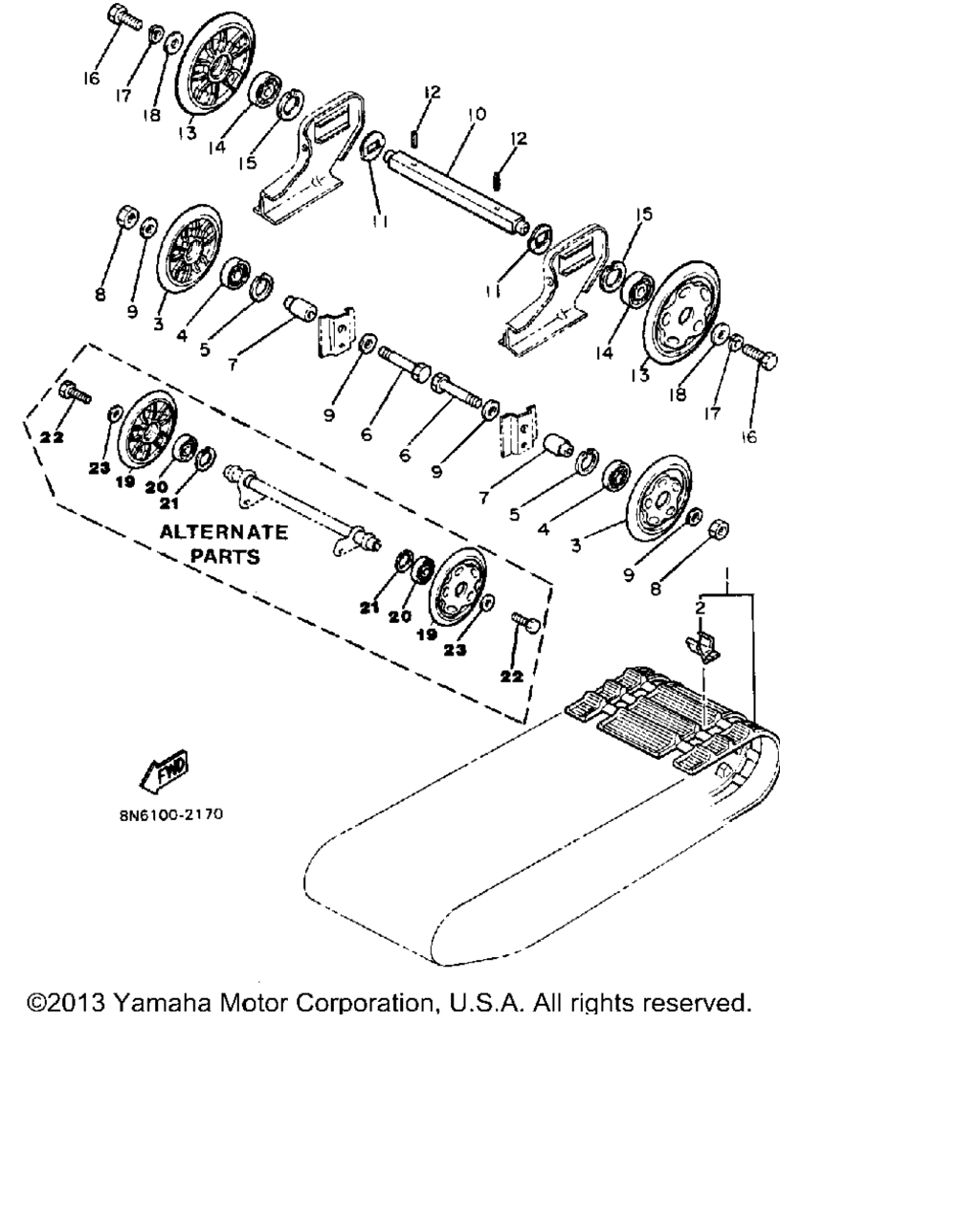 Схема узла Подвеска Гусениц 1