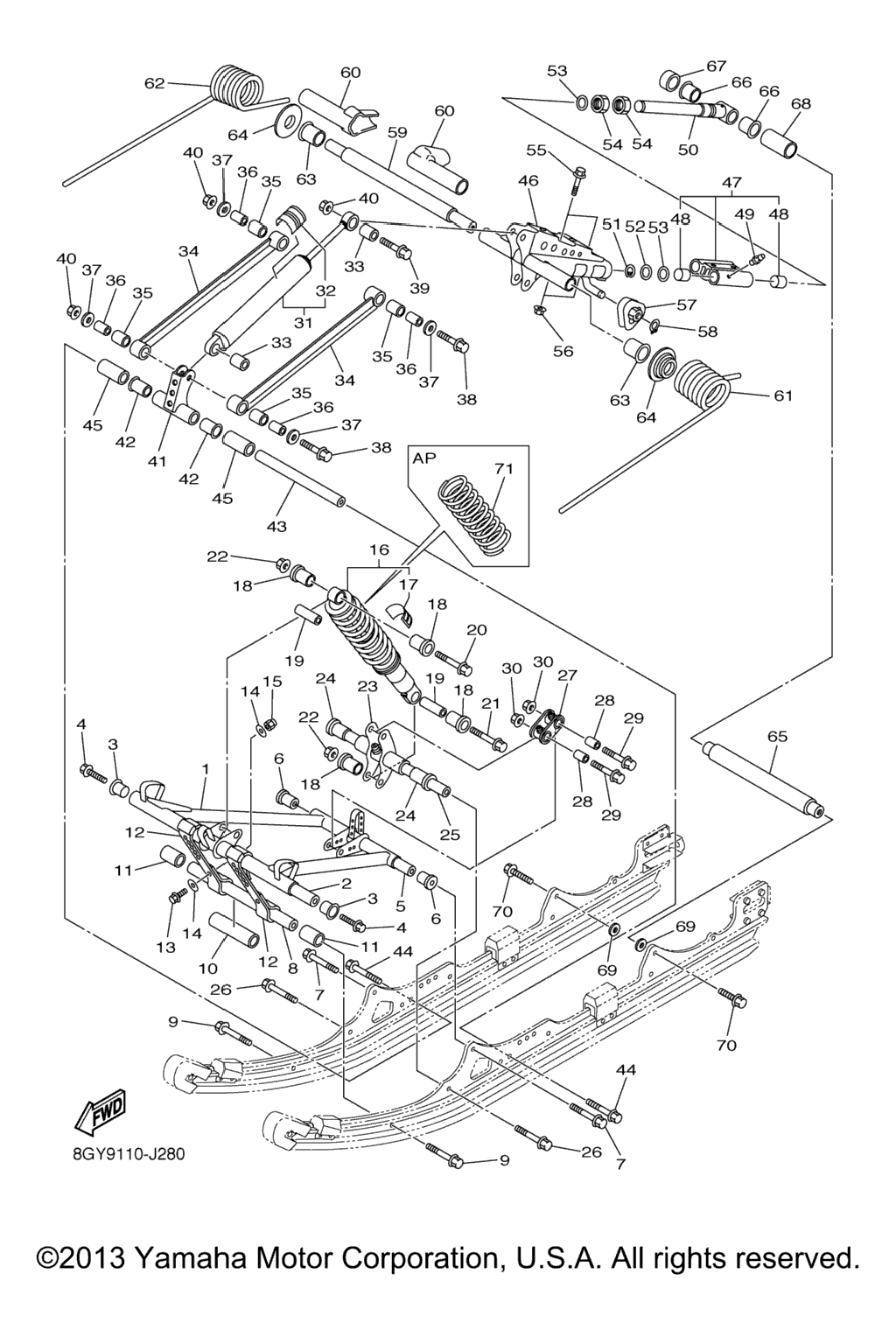 Схема узла Подвеска Гусеницы 2