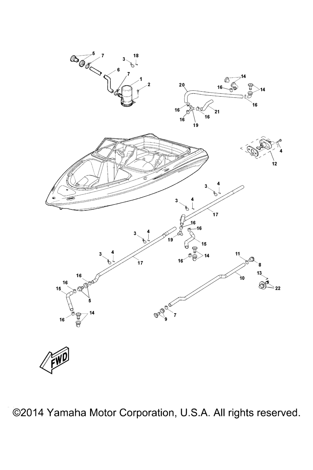 Схема узла Дренажные Fitting\'и Для Палубы
