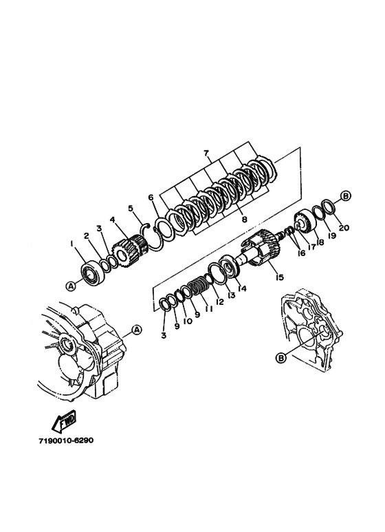 Схема узла Вал Зубчатой Передачи (Md25,25T) Для Yamaha Md25