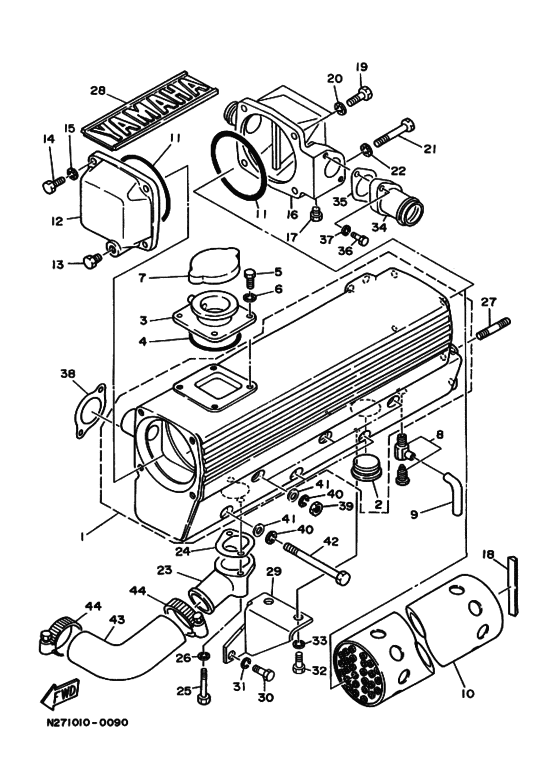 Схема узла Водоохладитель Для Yamaha Md202Kuh