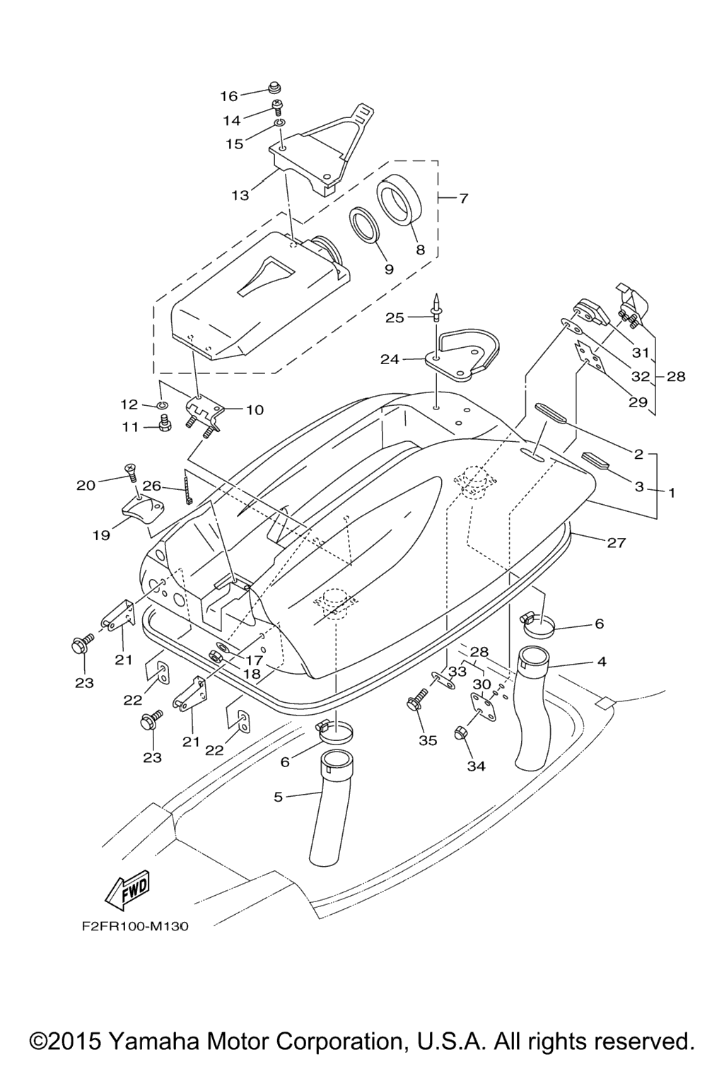 Схема узла Люки Двигателя