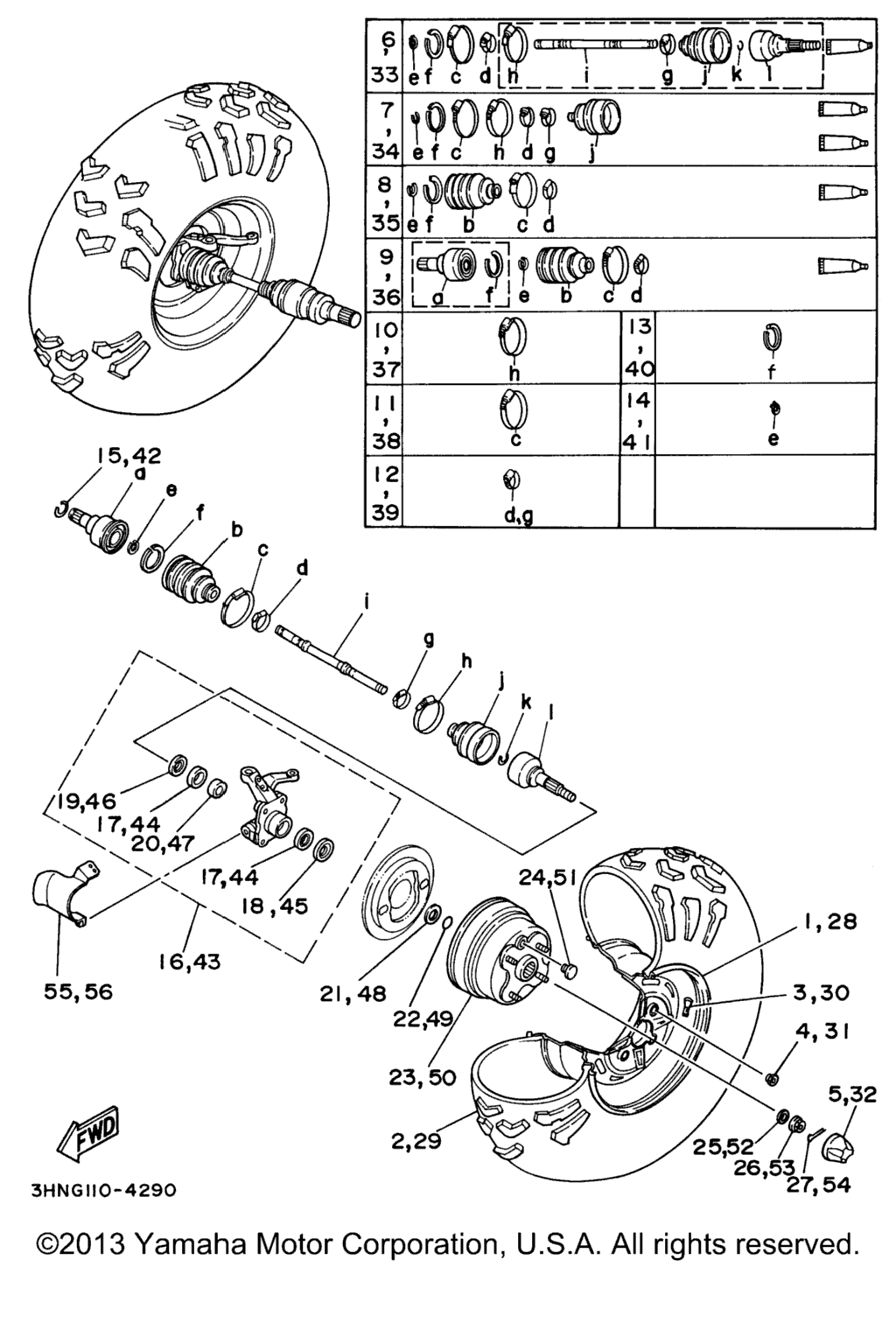 Схема узла Передние Колеса