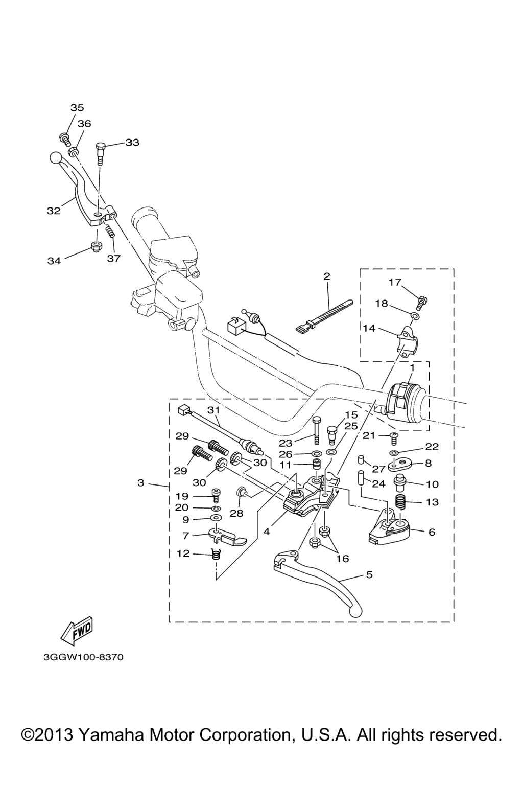 Схема узла Handle Switch. Lever
