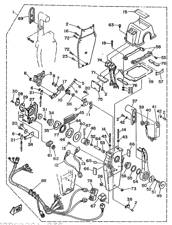 Схема узла Remote Control Assy 3 Для Yamaha L4 (Drive)