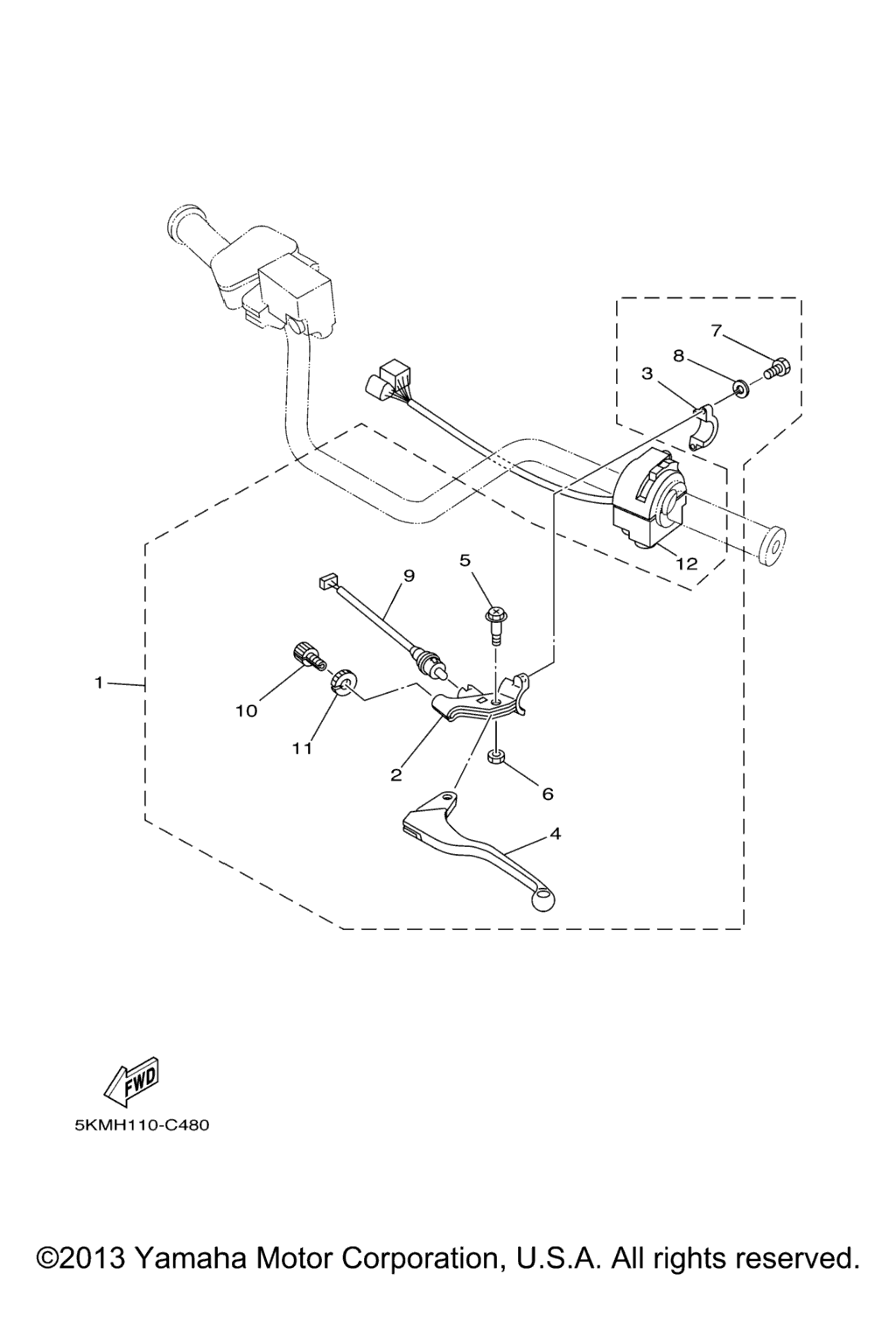 Схема узла Рычаг Переключения Ручки
