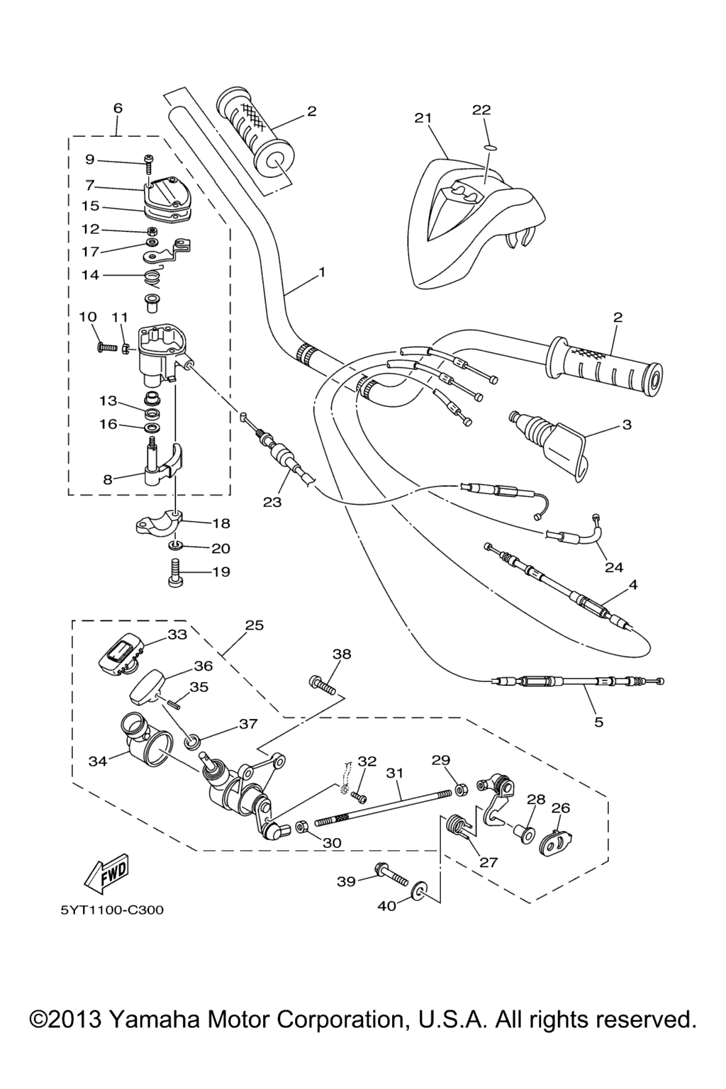 Схема узла Кабель Руля