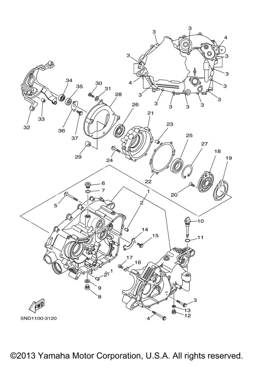 Схема узла Корпус Двигателя