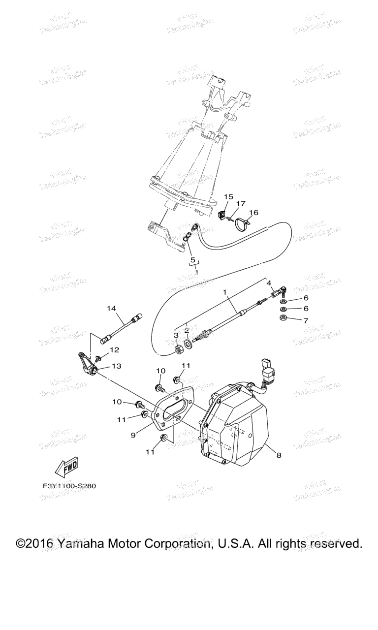 Схема узла Управляющий Трос