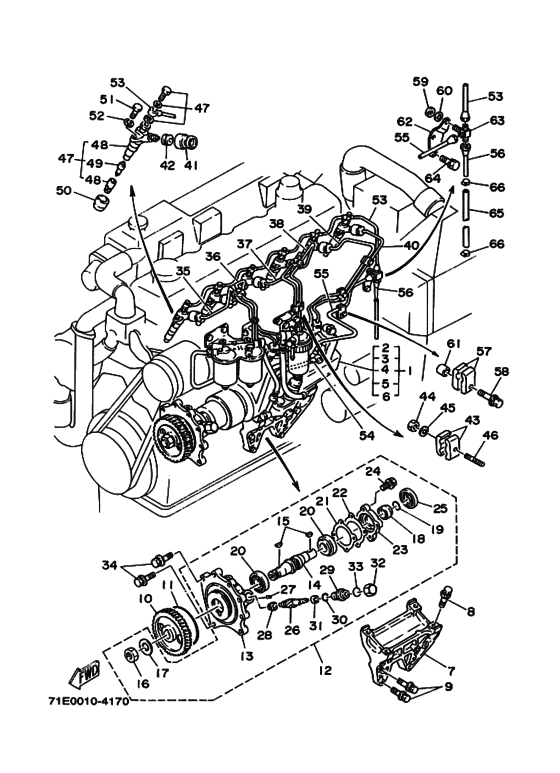 Схема узла Топливная Система Для Yamaha Md850K/Lh