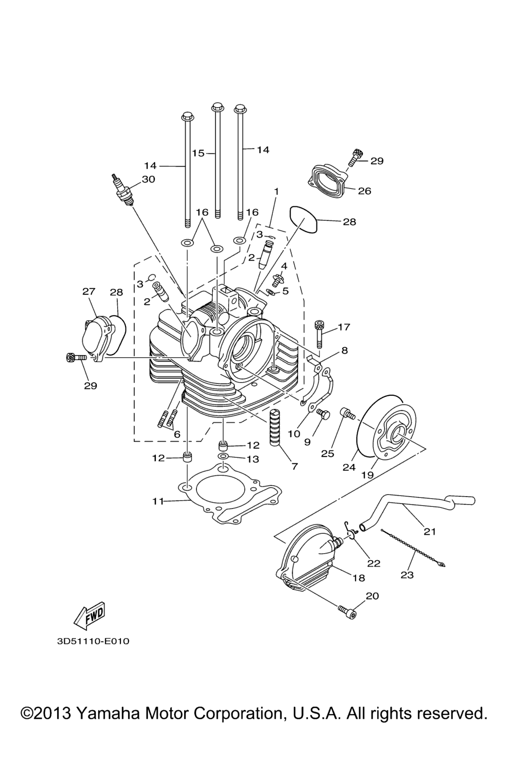 Схема узла Головка Цилиндра
