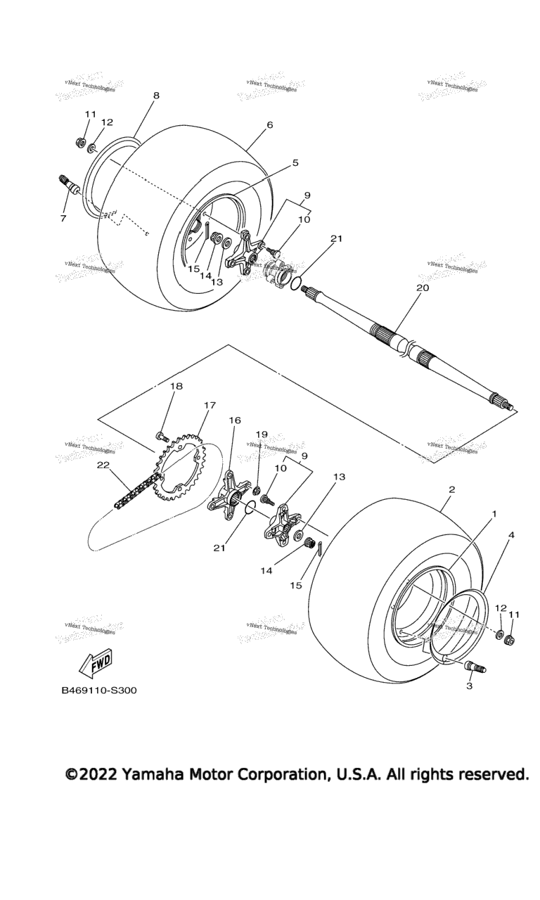 Схема узла Задние Колеса