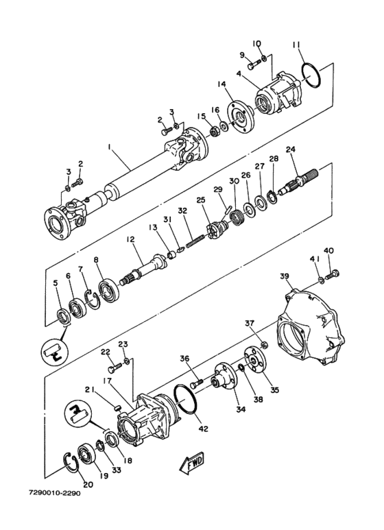 Схема узла Внутренний Привод Для Yamaha D220 Vo. Aq280