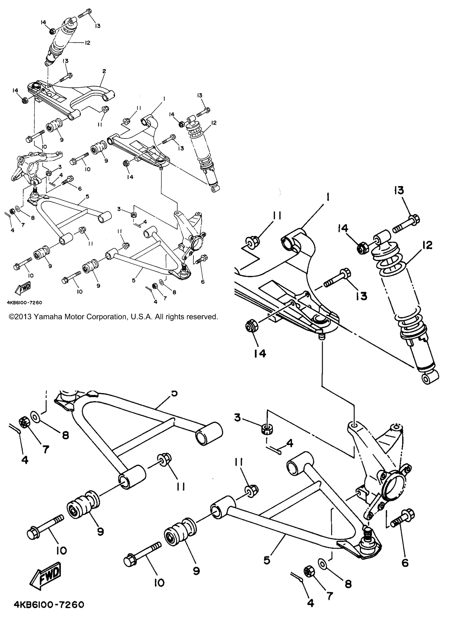Схема узла Передняяsuspension Wheel