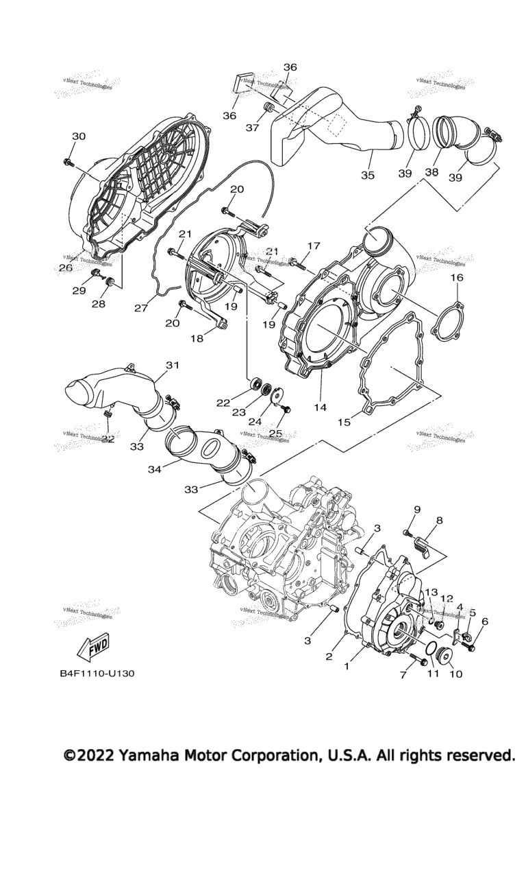 Схема узла Крышка Картера 1