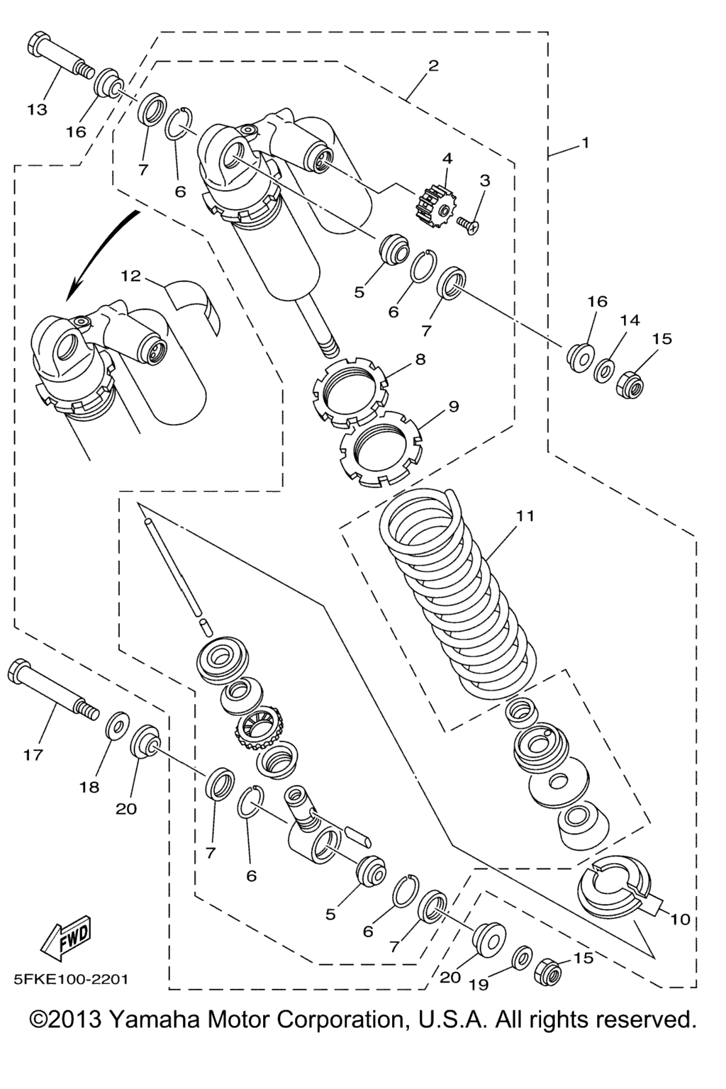 Схема узла Задний Амортизатор