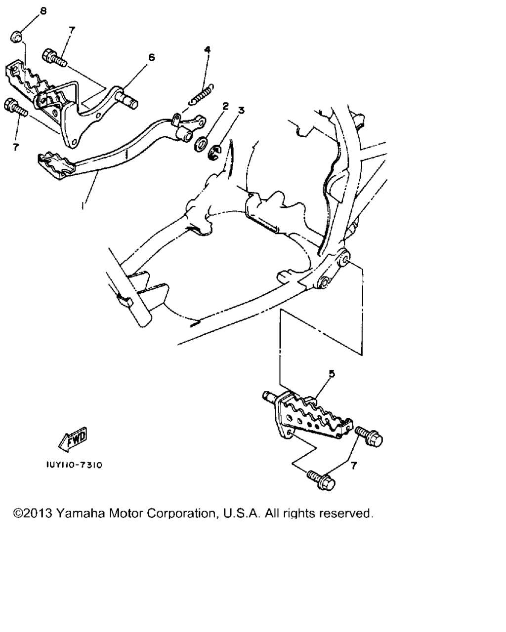 Схема узла Подставка Для Ног