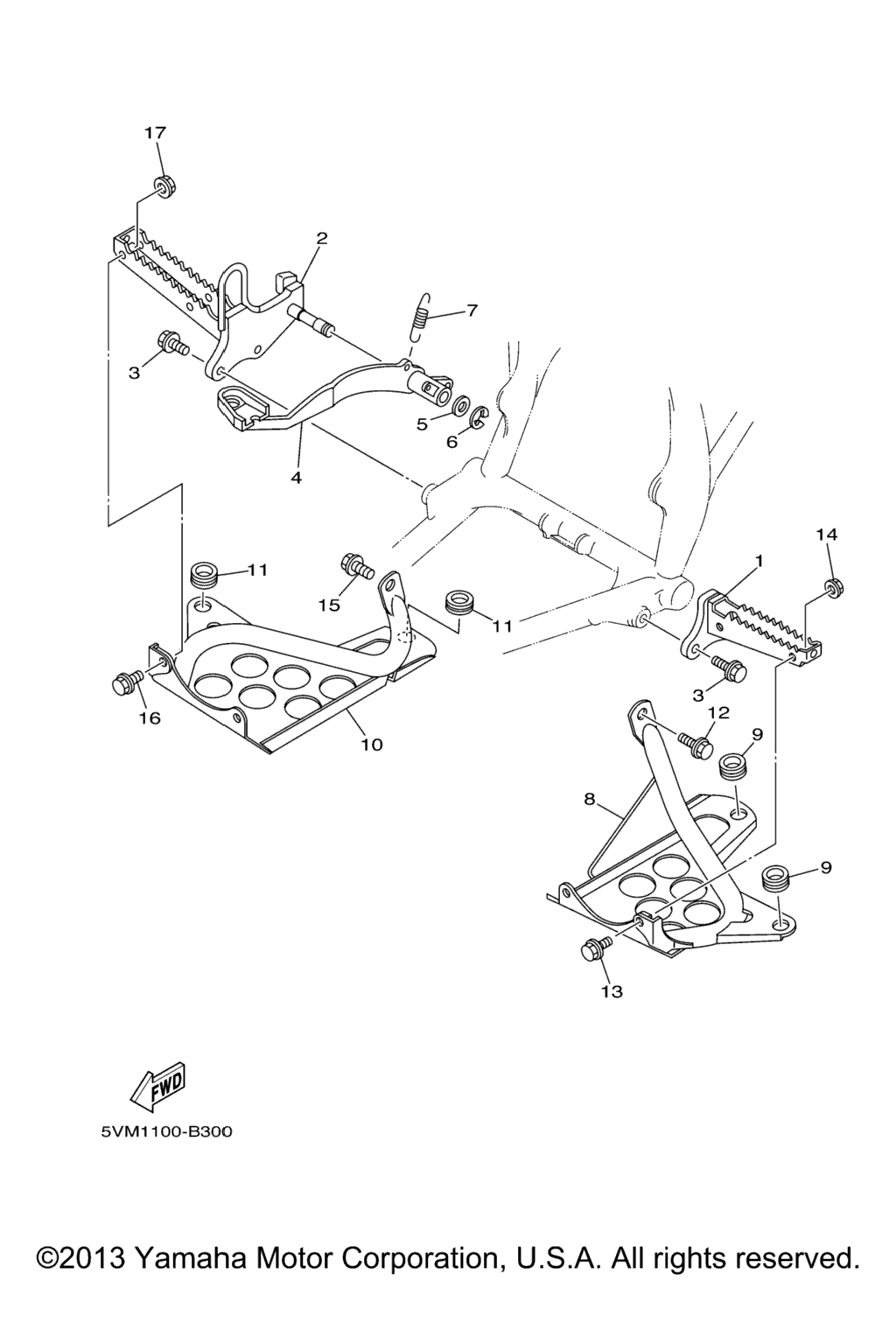 Схема узла Подставка Для Ног