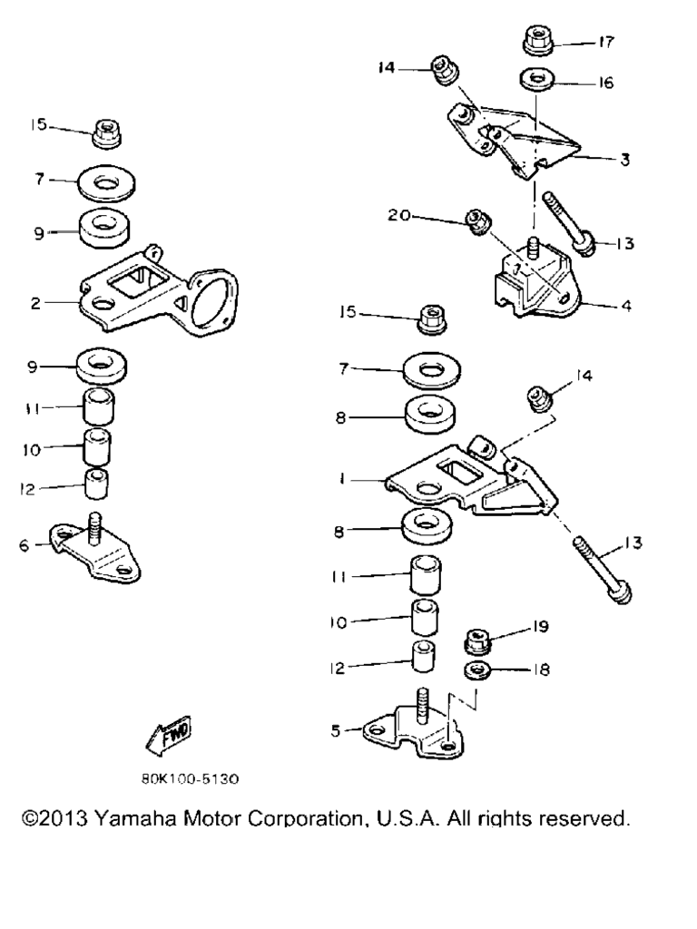 Схема узла Крепление Двигателя