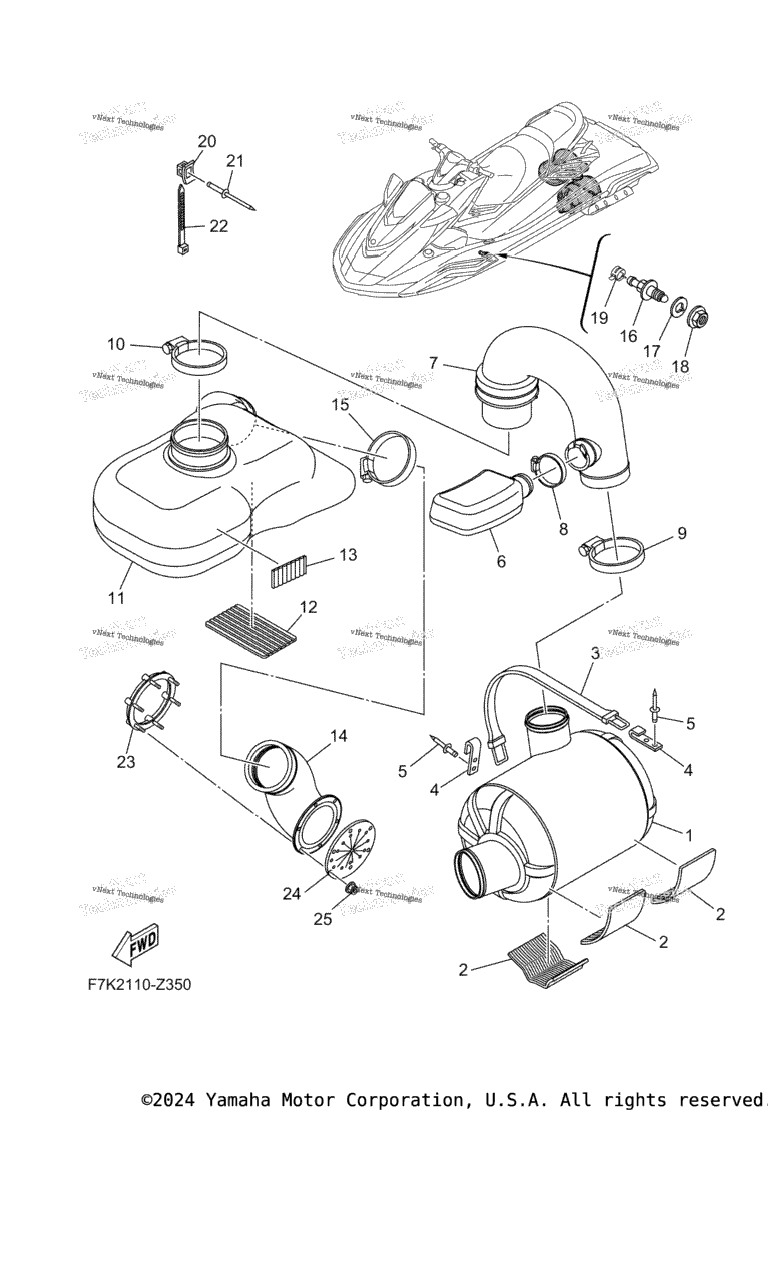 Схема узла Выхлопные Трубы 3