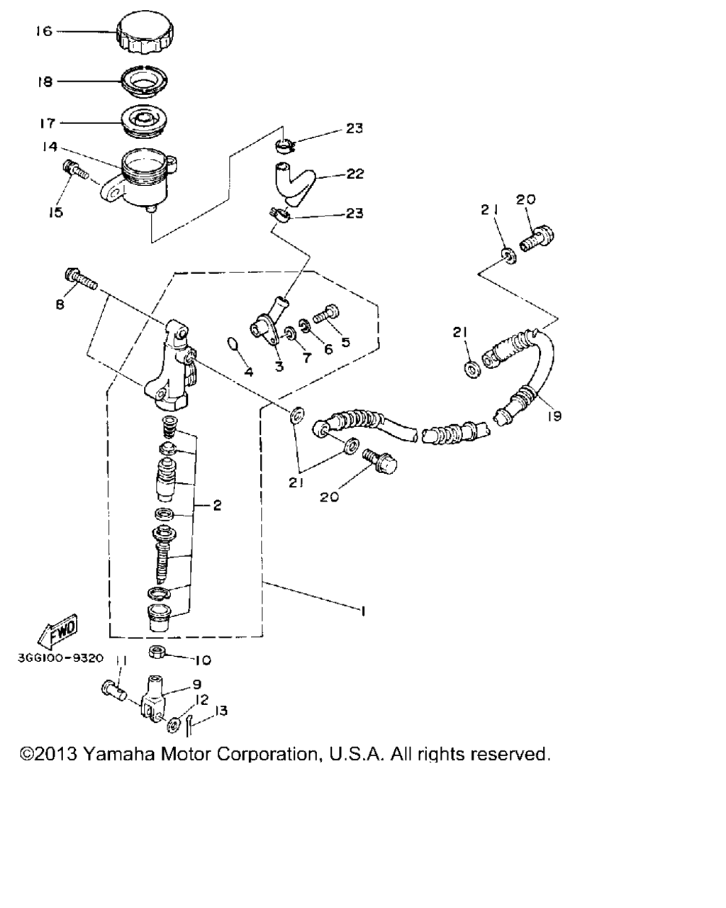 Схема узла Задний Главный Цилиндр