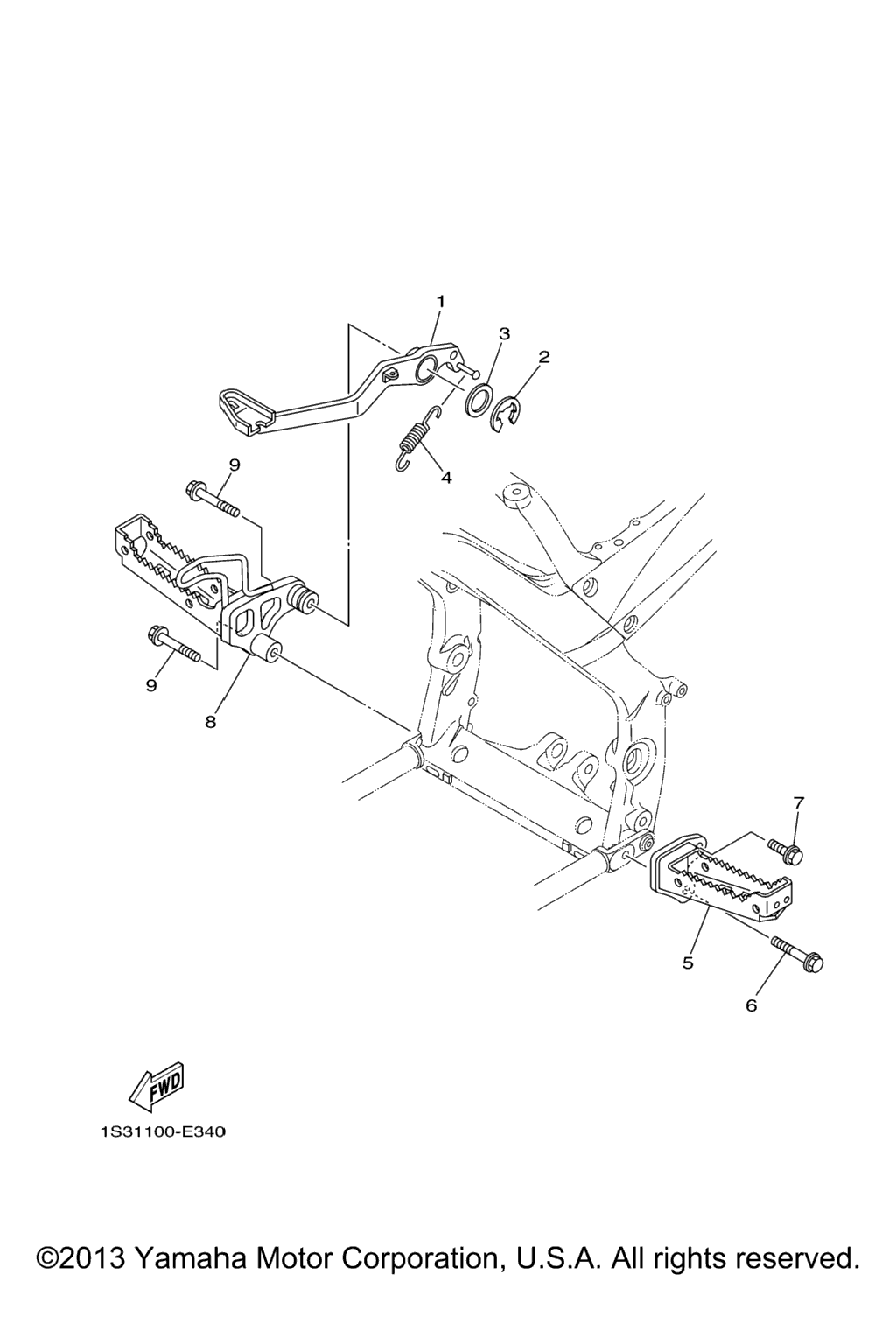 Схема узла Подставка Для Ног