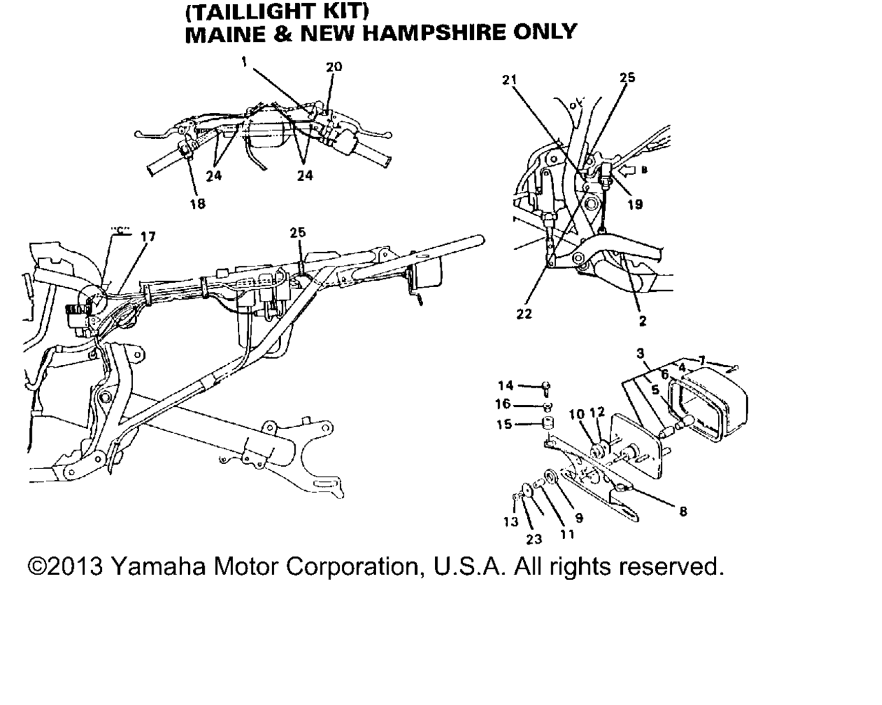 Схема узла Комплект Задних Фонарей Maine & New Hampshire