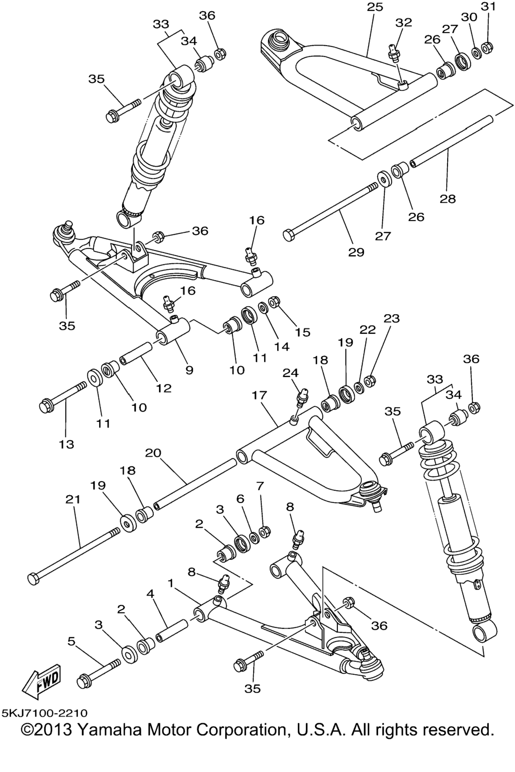 Схема узла Передняяsuspension Wheel