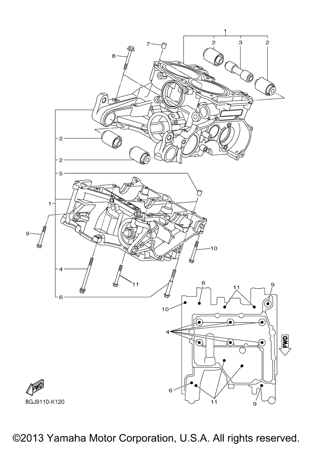 Схема узла Корпус Двигателя