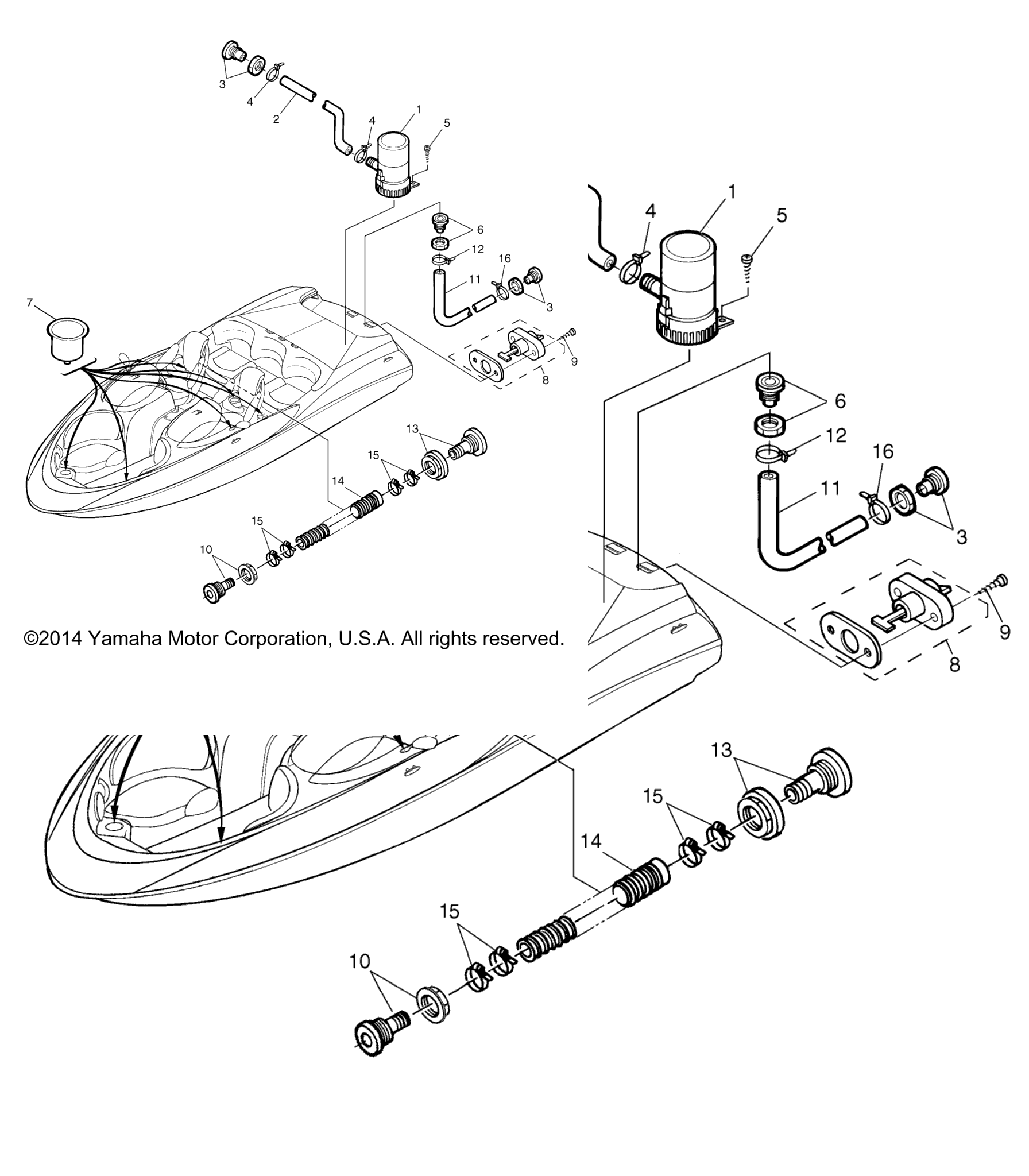 Схема узла Дренажные Fitting\'и Для Палубы