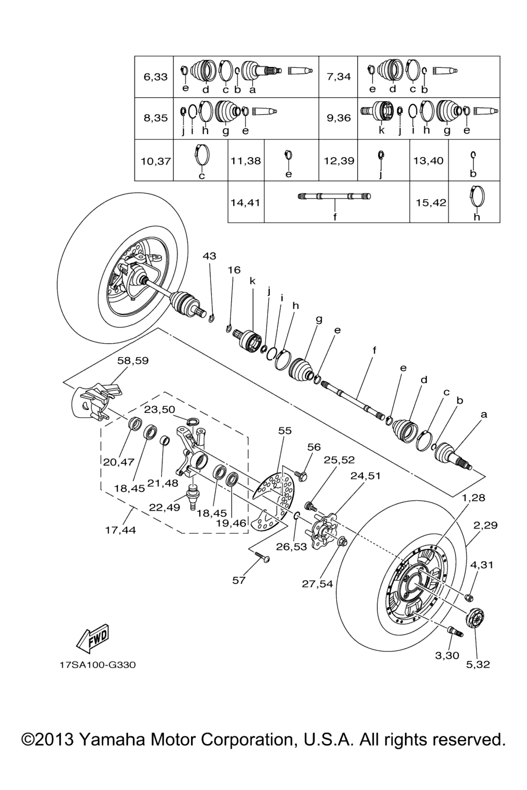 Схема узла Передние Колеса