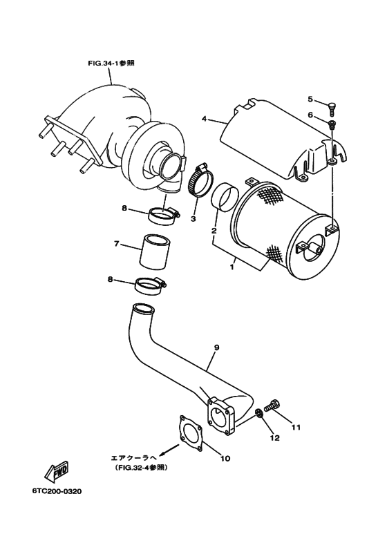 Схема узла Air Cleaner Assy Для Yamaha Sx370Ksl