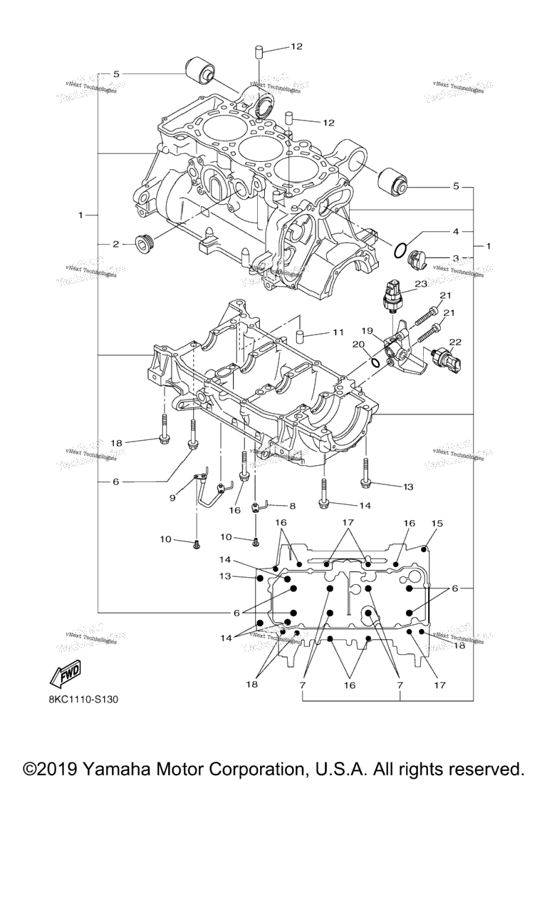 Схема узла Корпус Двигателя