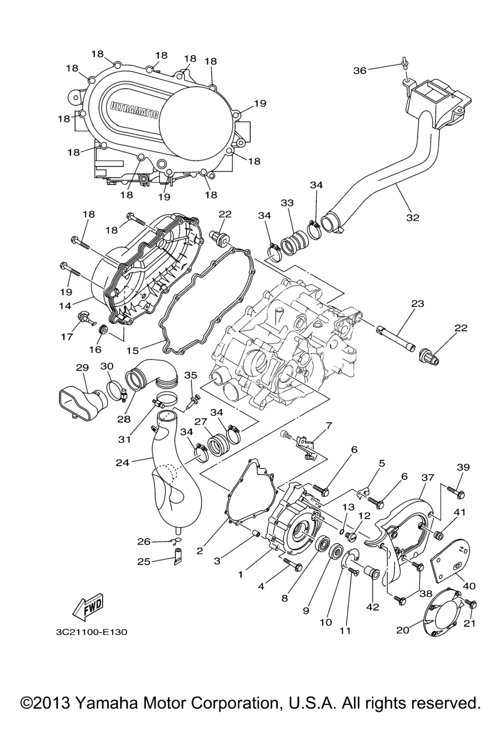 Схема узла Крышка Картера 1