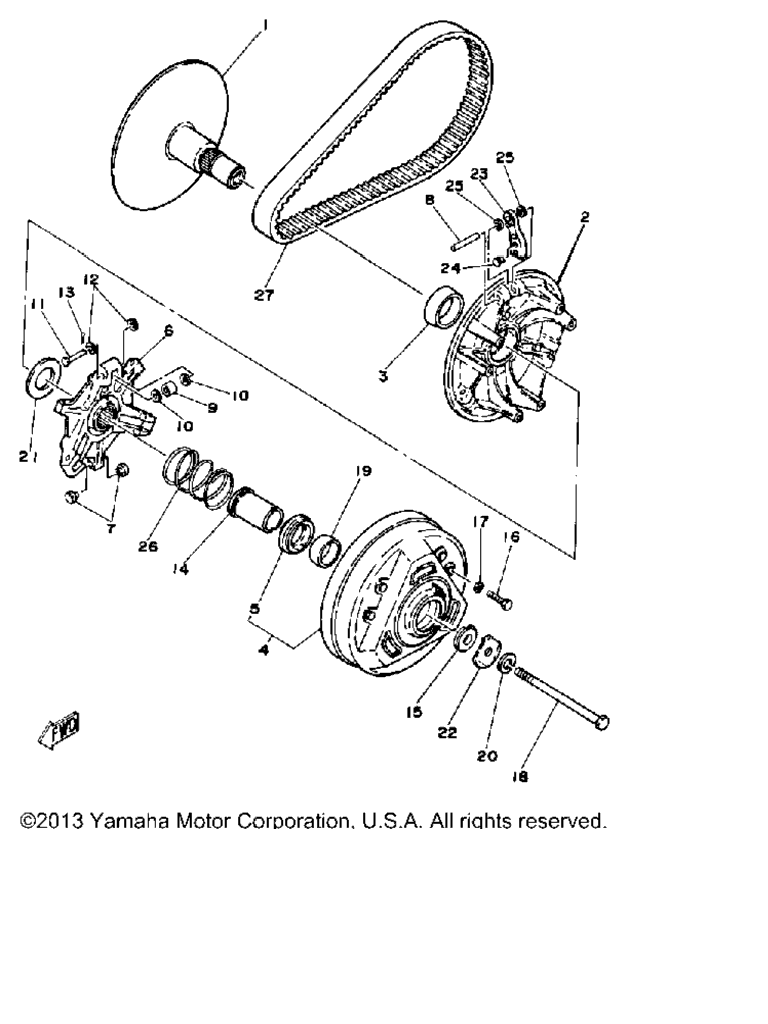 Схема узла Первичный Шкив Ec540C