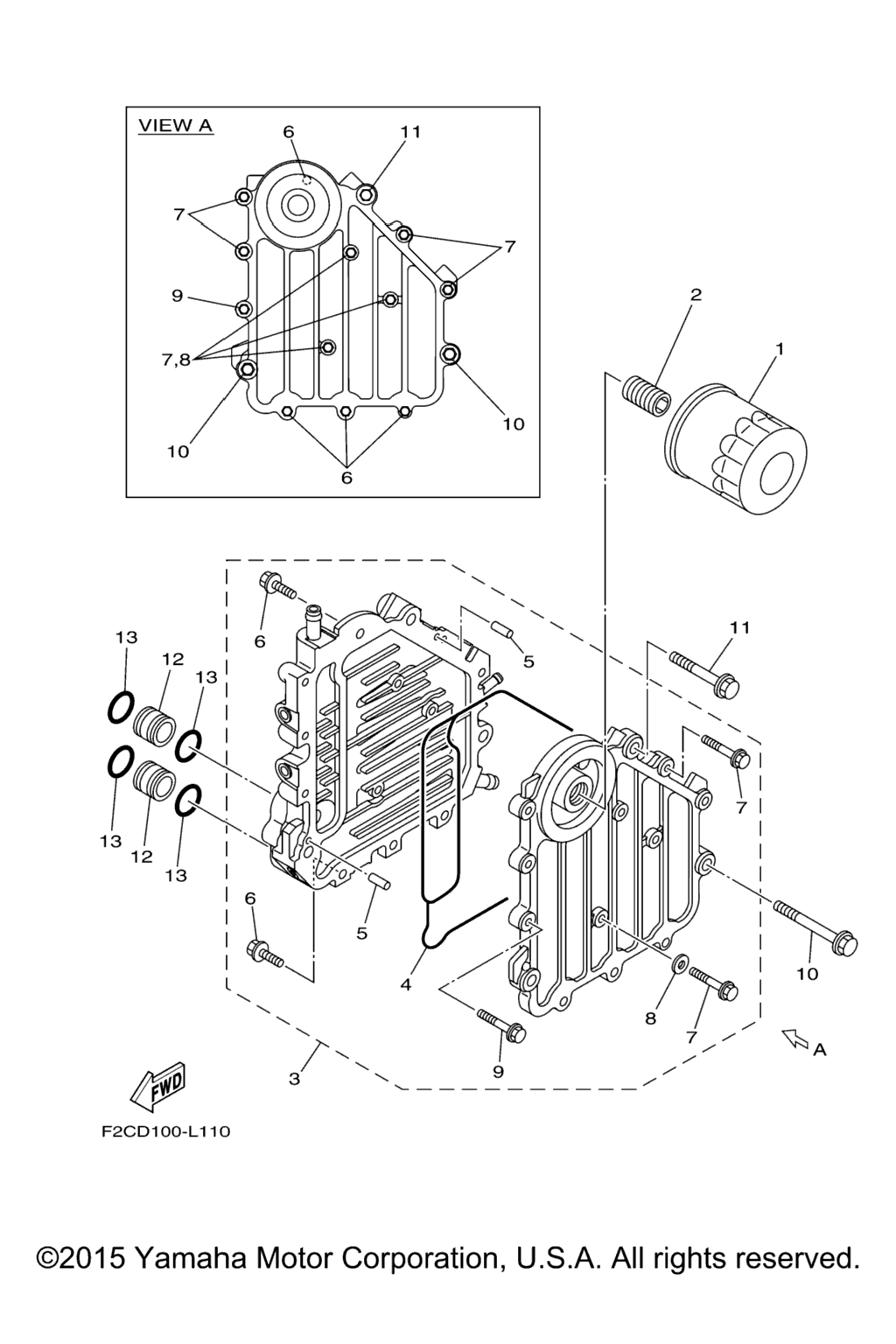Схема узла Масляный Радиатор