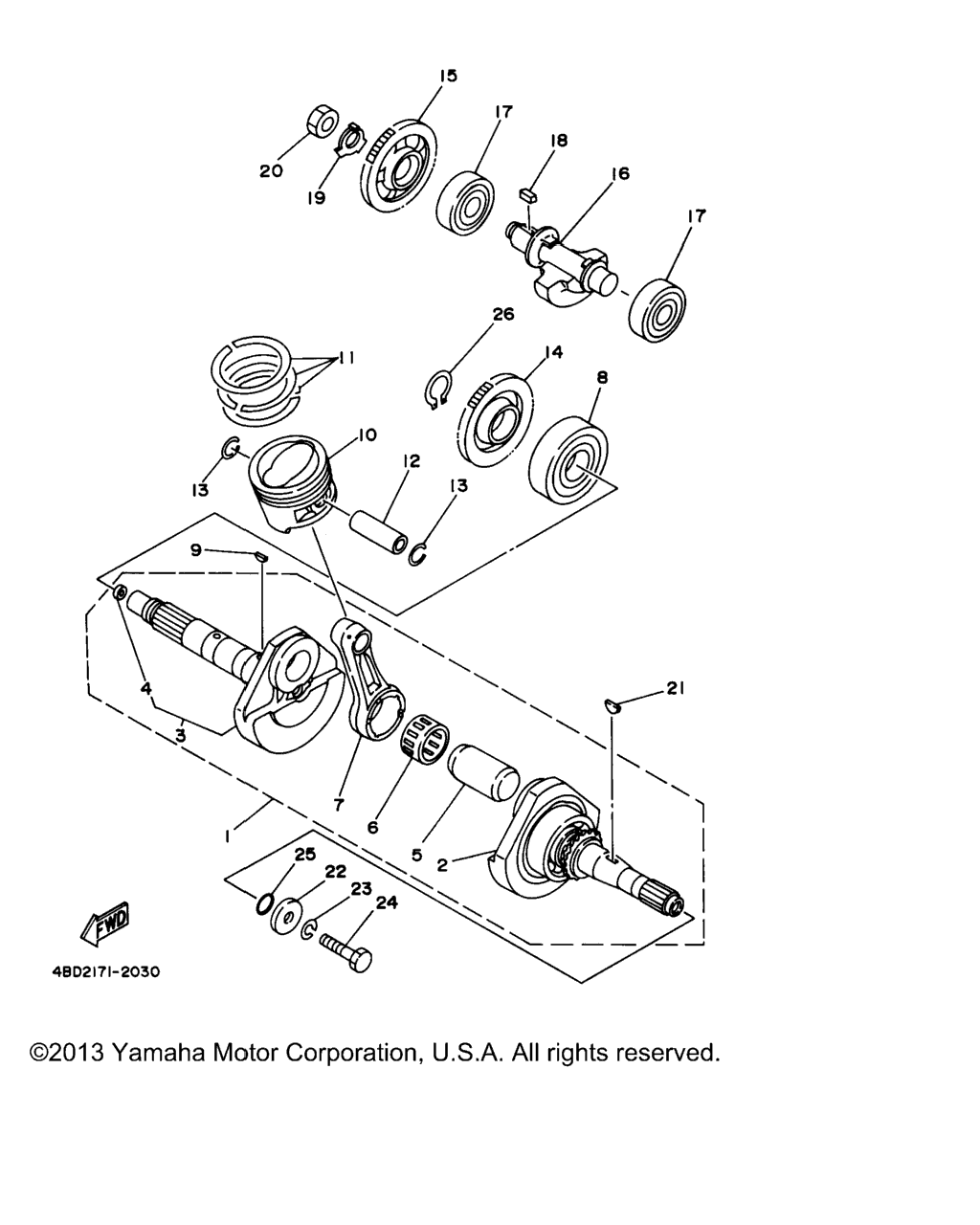 Схема узла Коленчатый Вал Поршень