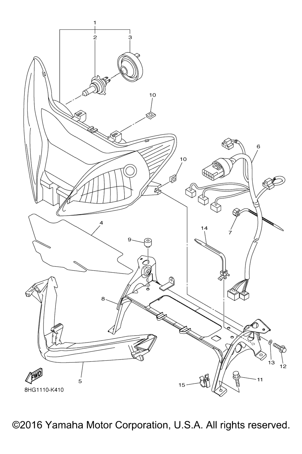 Схема узла Фары